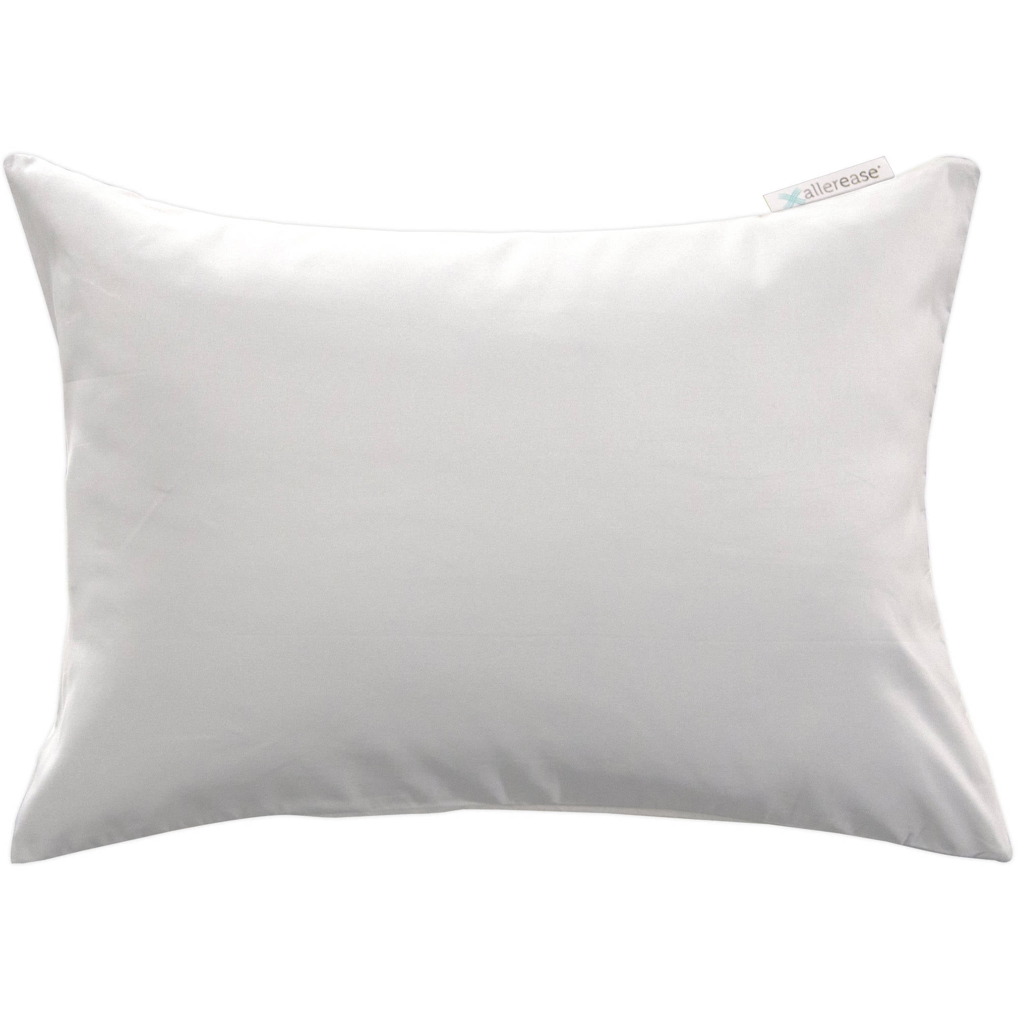 Allerease Travel Pillow Zippered Pillow Protector, White