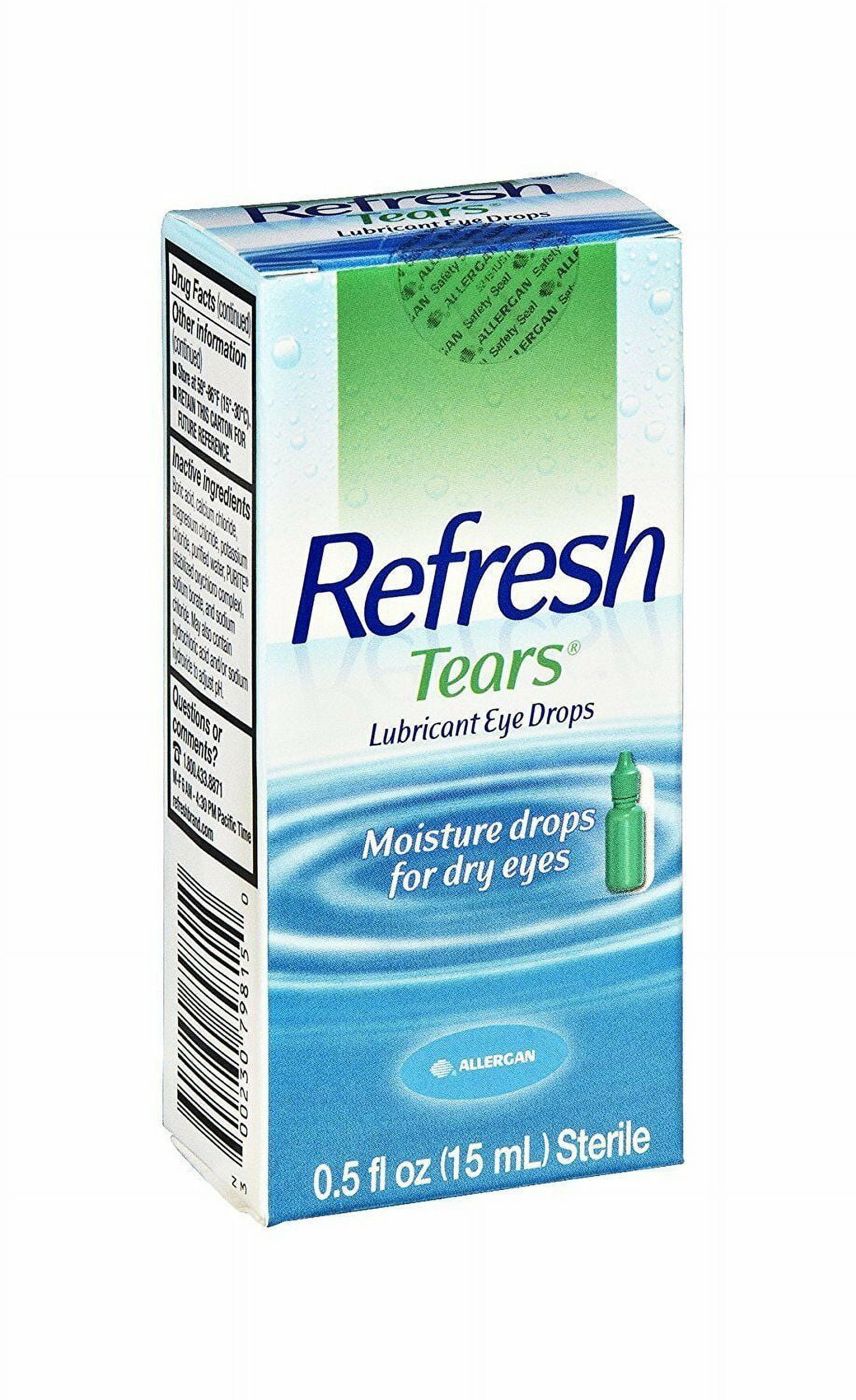 Allergan Refresh Tears Eye Drops For Mild To Moderate Dry Eyes Pack of 6