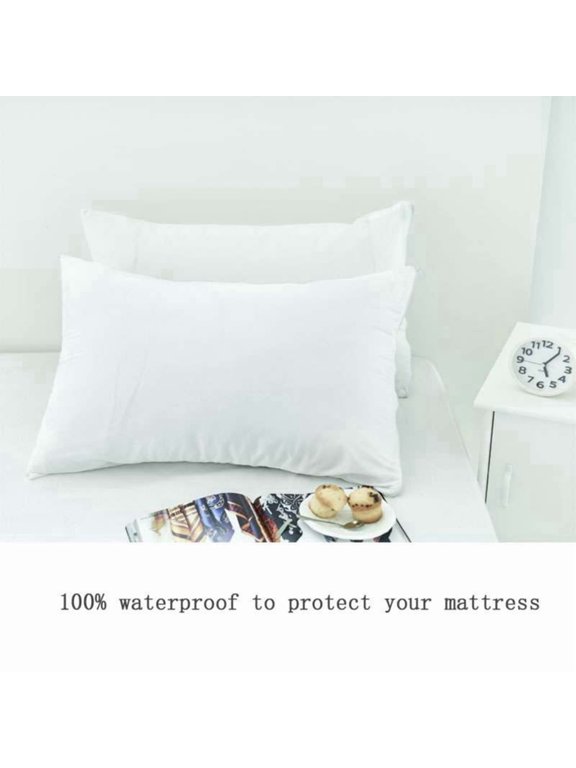 Allergen Barrier Pillow Protectors Waterproof Zippered Pillow Protectors, Allergist Recommended, Prevent Collection of Dust Mites and Other Allergens, Standard/Queen Sized, Set of 2