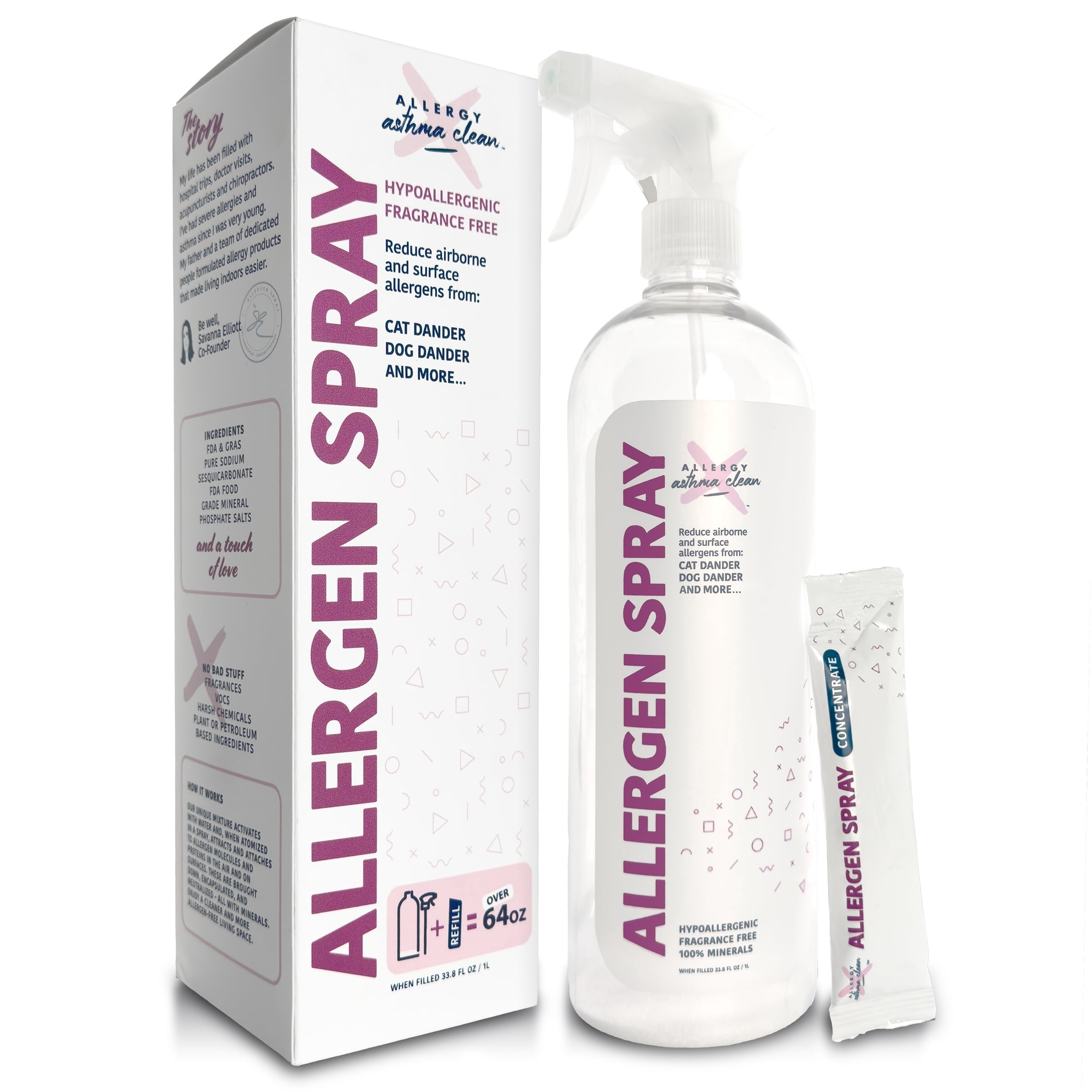 Allergy Defender Allergy Asthma Clean Allergen Spray, Air & Surface ...