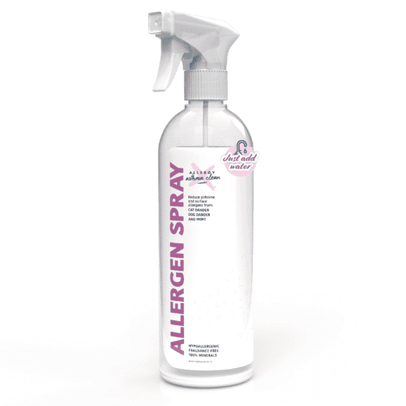 Allergy Asthma Clean Allergen Spray, Pets, Dust Allergies & More, Air & Surface, Just Add Water, Bottle, Over 33oz