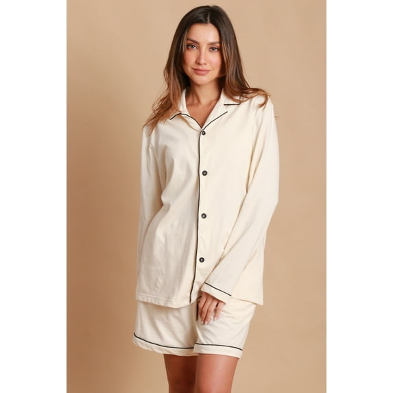 Allergy-Free Organic Cotton Pajama Short (Size: S | Color: Natural )