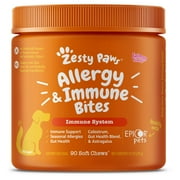 Allergy & Immune Bites for Dogs, Salmon 90ct, For Seasonal Allergies & Immune Support