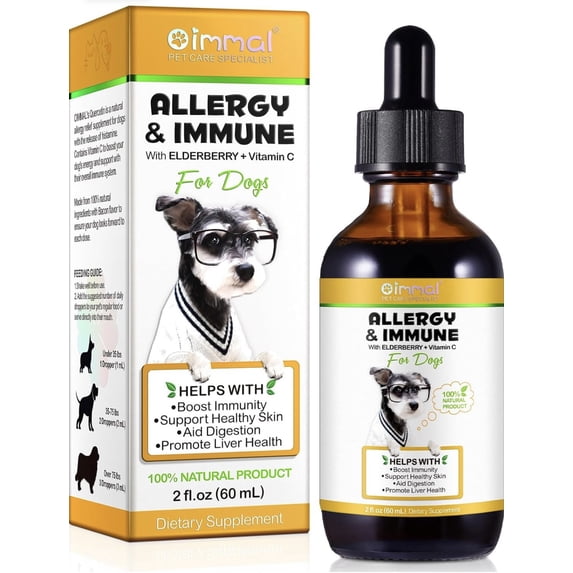 Allergy Immune With Elderberry and Vitamin C Anti Itch & Hot Spots for Dogs, Dog Itch Relief, Itch Relief Dogs