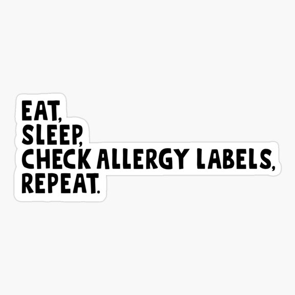 Allergy Label Check Repeat Sticker