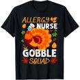 thumbnail image 1 of Allergy Nurse Gobble Squad Turkey Thanksgiving Fall T-Shirt tee, 1 of 4