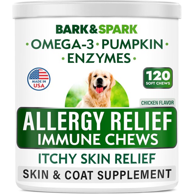 Allergy Relief Immune Chews, Itchy Skin Relief, For Dogs, 120 Soft