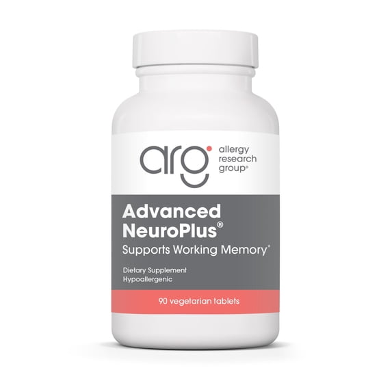 ARG Advanced NeuroPlus - Nootropic Formula with Spearmint Extract, Lion’s Mane & Citicoline - Supports Working Memory Focus & Cognitive Function - 30 Servings - 90 Tablets