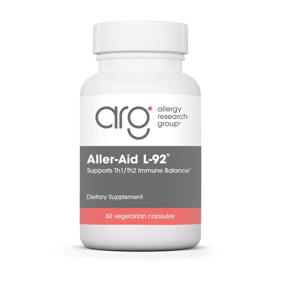 Allergy Research Group Aller-Aid L92 Supplement - with Lactobacillus Acidophilus, Indian Frankincense, Boswellic Acid, Vegetarian Capsules - 60 Count