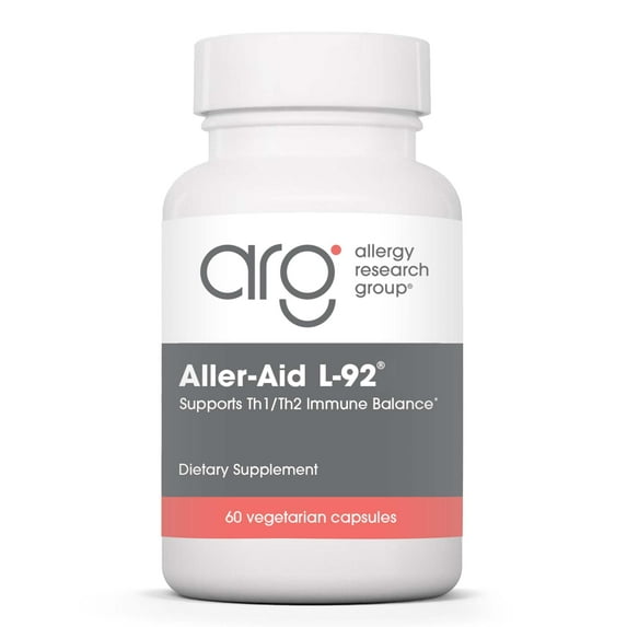 Allergy Research Group Aller-Aid L92 Supplement - with Lactobacillus Acidophilus, Indian Frankincense, Boswellic Acid, Vegetarian Capsules - 60 Count