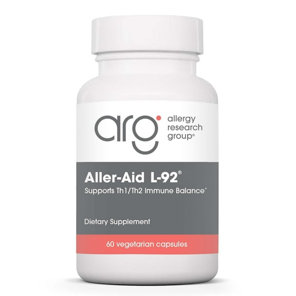 Allergy Research Group Aller-Aid L92 Supplement - with Lactobacillus Acidophilus, Indian Frankincense, Boswellic Acid, Vegetarian Capsules - 60 Count