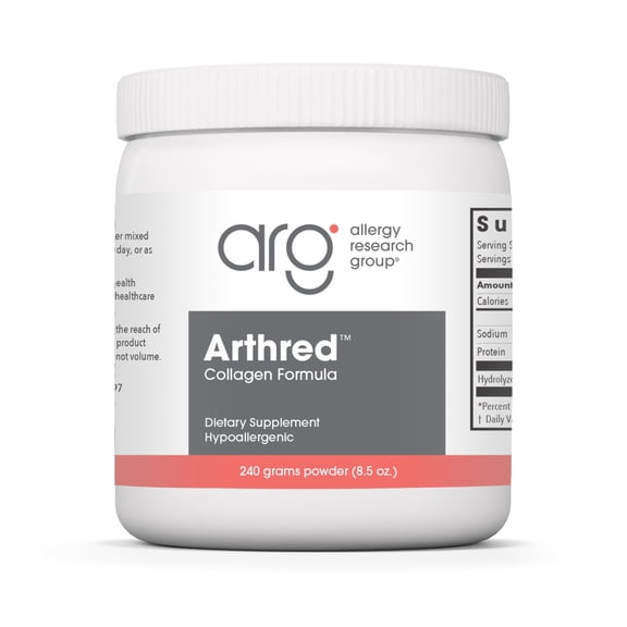 Allergy Research Group Arthred Supplement - Collagen Powder for Men & Women, 10.5g Collagen Peptides, Bovine Sourced, Arthred Powder, Collagen Formula, Hydrolyzed Collagen - 8.5 Oz