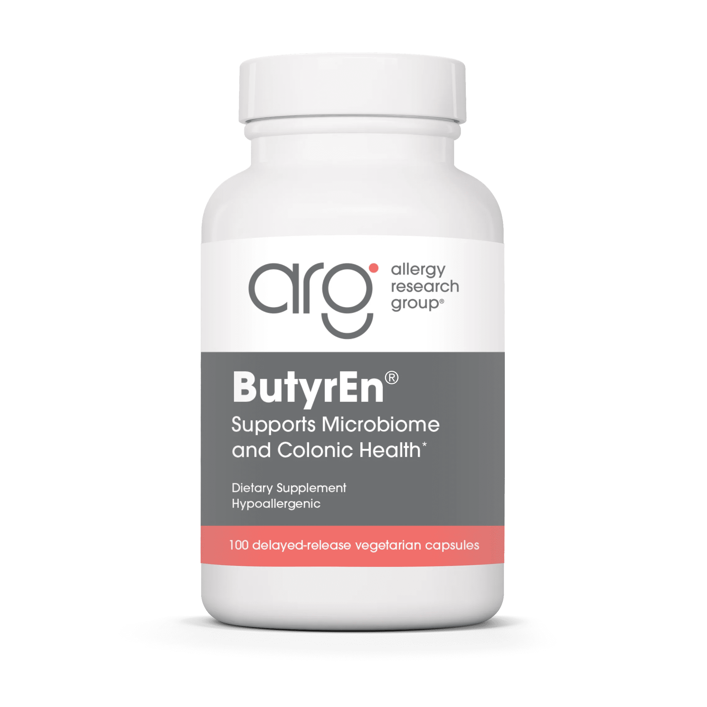ARG ButyrEn Colon Lining Nutrition - Supports Gut and Colon Health - Digestive Support - Delivers 200 mg - Vegetarian & Hypoallergenic - 100 Servings - 100 Delayed-Release Capsules