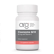ARG Coenzyme Q10 - Delivers 50 mg CoQ10 with Vitamin C - Supports Cellular Energy Production, Antioxidant Activity & Heart Wellness - 37 Servings - 75 Vegetarian Capsules