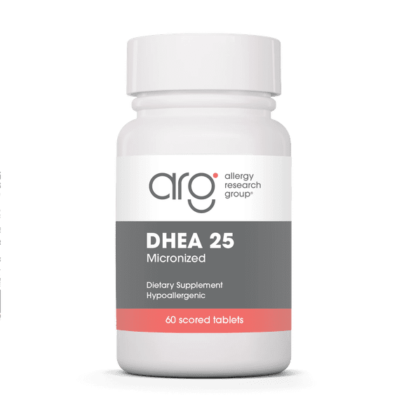 ARG DHEA 25 Micronized Lipid Matrix - Supports Hormone Balance & Brain Function - Delivers 25 mg DHEA - Micronized & Plant Sourced - Hypoallergenic - 60 Servings - 60 Capsules