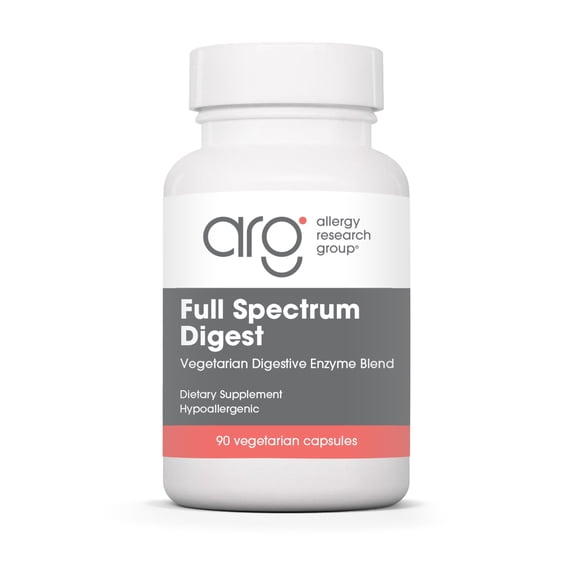 ARG Full Spectrum Digest - Vegan Enzyme Blend - Digestive Support - Hypoallergenic - 90 Servings - 90 Capsules