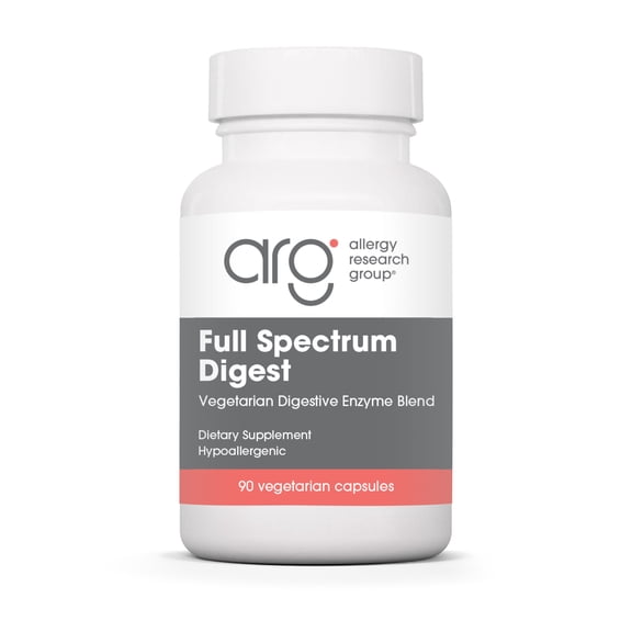 ARG Full Spectrum Digest - Vegan Enzyme Blend - Digestive Support - Hypoallergenic - 90 Servings - 90 Capsules
