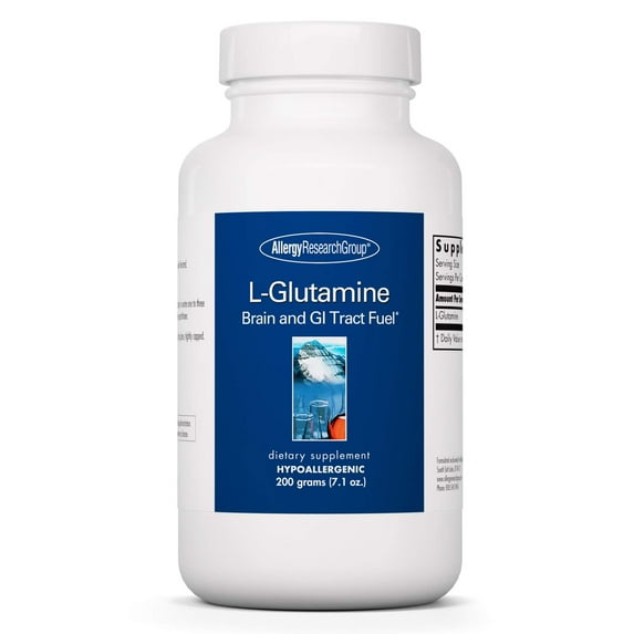Allergy Research Group L-Glutamine Powder - Gut Health for Men & Women, Free Form Amino Acid, Pure, 4.7g Supplement - 7.1 Ounce
