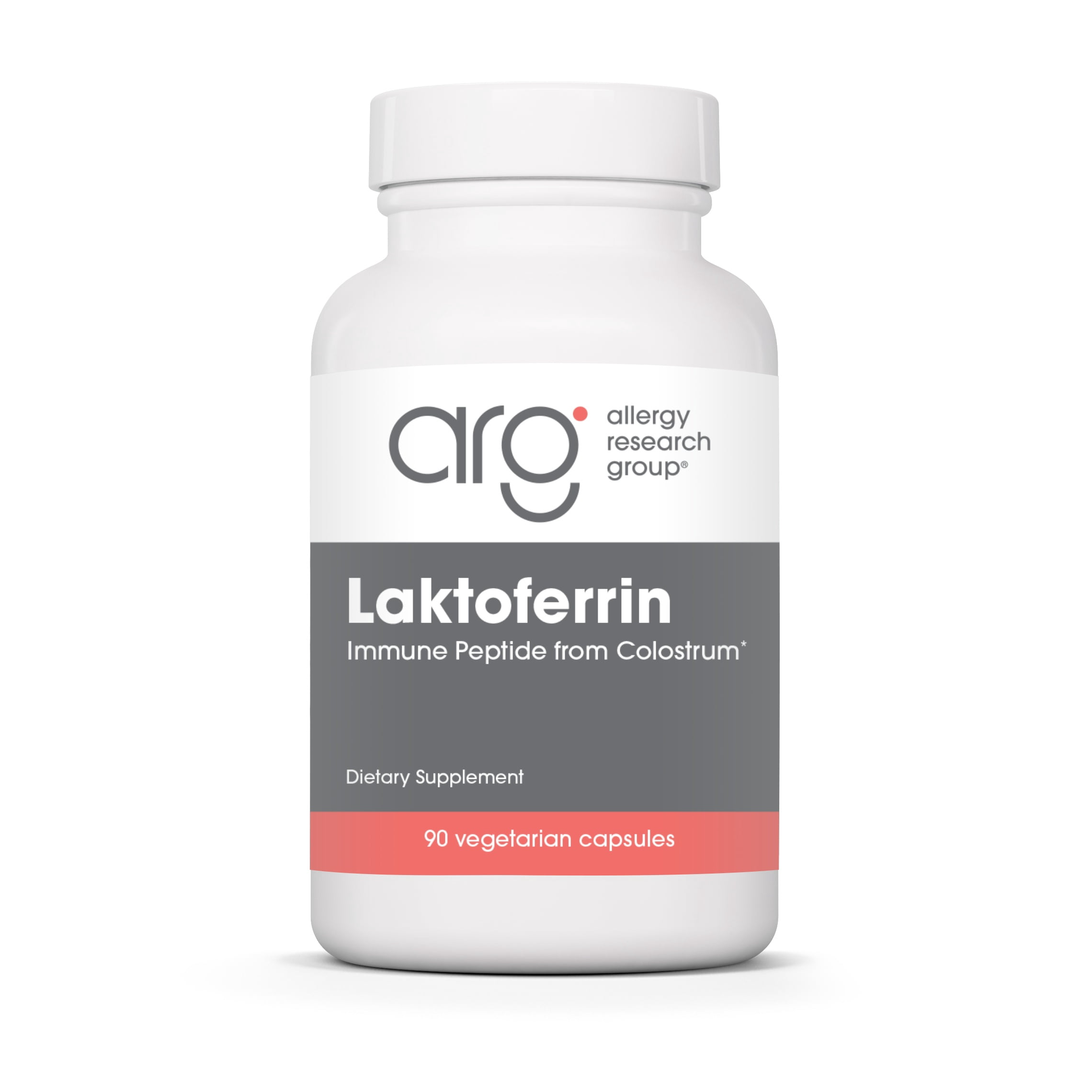ARG Laktoferrin - 350 mg Lactoferrin - Immune System & Gut Health Support - Gluten-Free & Non-GMO - 90 Servings - 90 Capsules