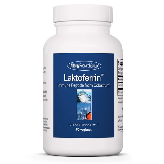 Allergy Research Group Laktoferrin Supplement - Lactoferrin Supplements 350mg, Bovine Colostrum, Immune Peptide, Iron Supplements, Vegicaps - 90 Count