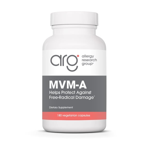 Allergy Research Group MVM-A - Multivitamin Multimineral w/Antioxidants, Multivitamin for Women & Men 50+ w/Vitamin A, C, D, Zinc, Biotin & More - 180 Vegetarian Capsules