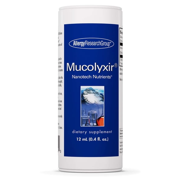 Allergy Research Group Mucolyxir Supplement - Mucus Clearance from Lungs, Mucus Relief, Microdose DNA, Wild Pacific Salmon, Liquid Drops - 0.4 Fl Oz