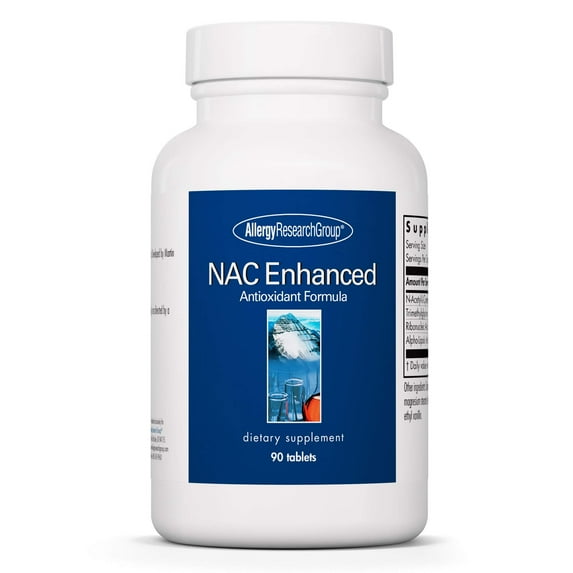 Allergy Research Group NAC Enhanced Supplement - N-Acetyl-L-Cysteine, Glutathione Precursor, Supports Immune Function, Mucus Clearance - 90 Count