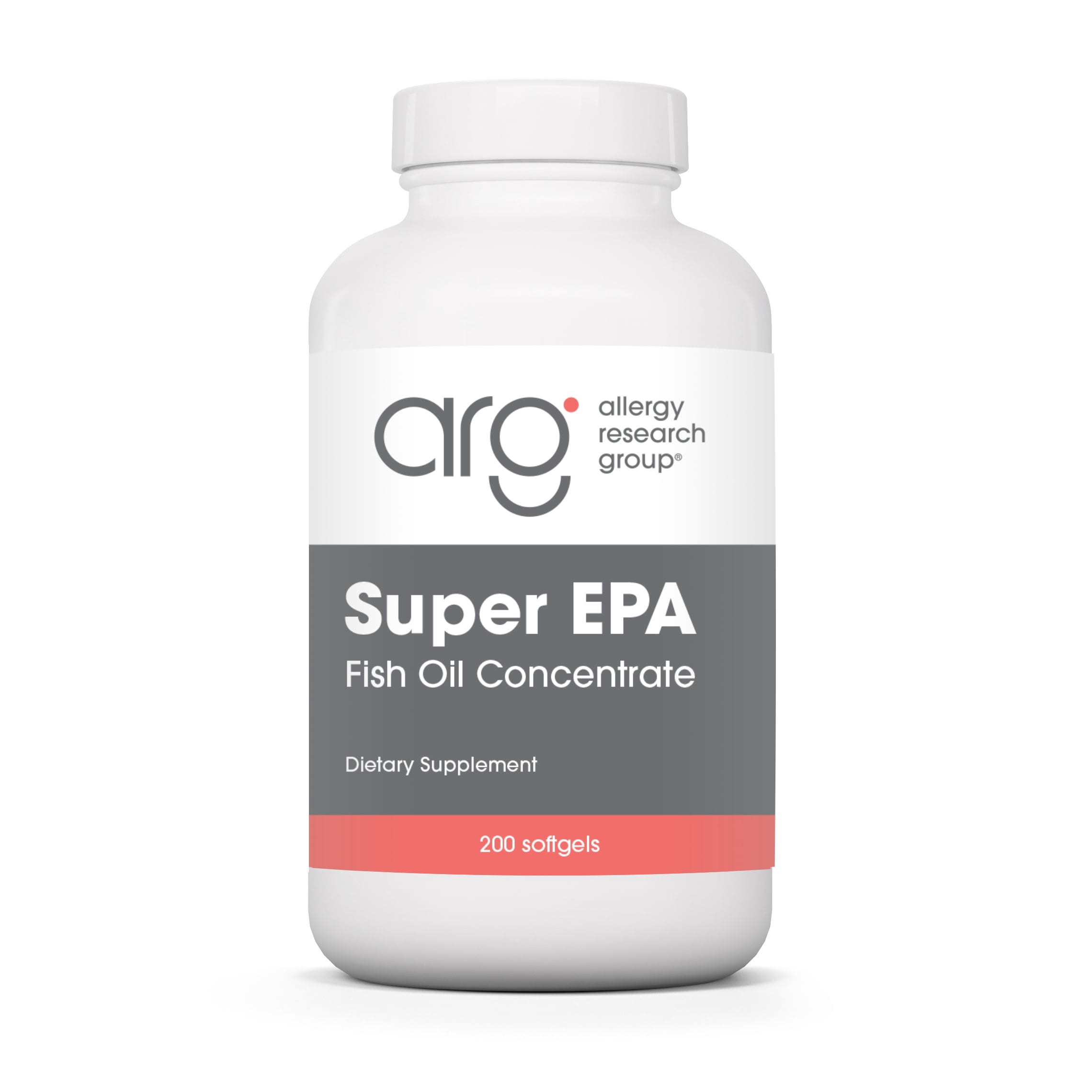Allergy Research Group Super EPA - Omega 3 Supplement, Fish Oil Concentrate, EPA, DHA, Omega 3 Fatty Acids, Sustainably-Sourced Anchovies, Softgels - 200 Count