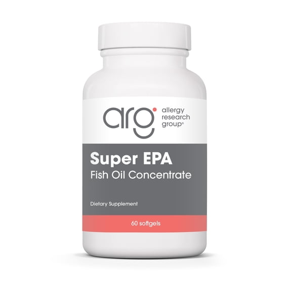 Allergy Research Group Super EPA - Omega 3 Supplement, Fish Oil Concentrate, EPA, DHA, Omega 3 Fatty Acids, Sustainably-Sourced Anchovies - 60 Count