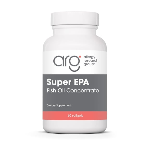 Allergy Research Group Super EPA - Omega 3 Supplement, Fish Oil Concentrate, EPA, DHA, Omega 3 Fatty Acids, Sustainably-Sourced Anchovies - 60 Count