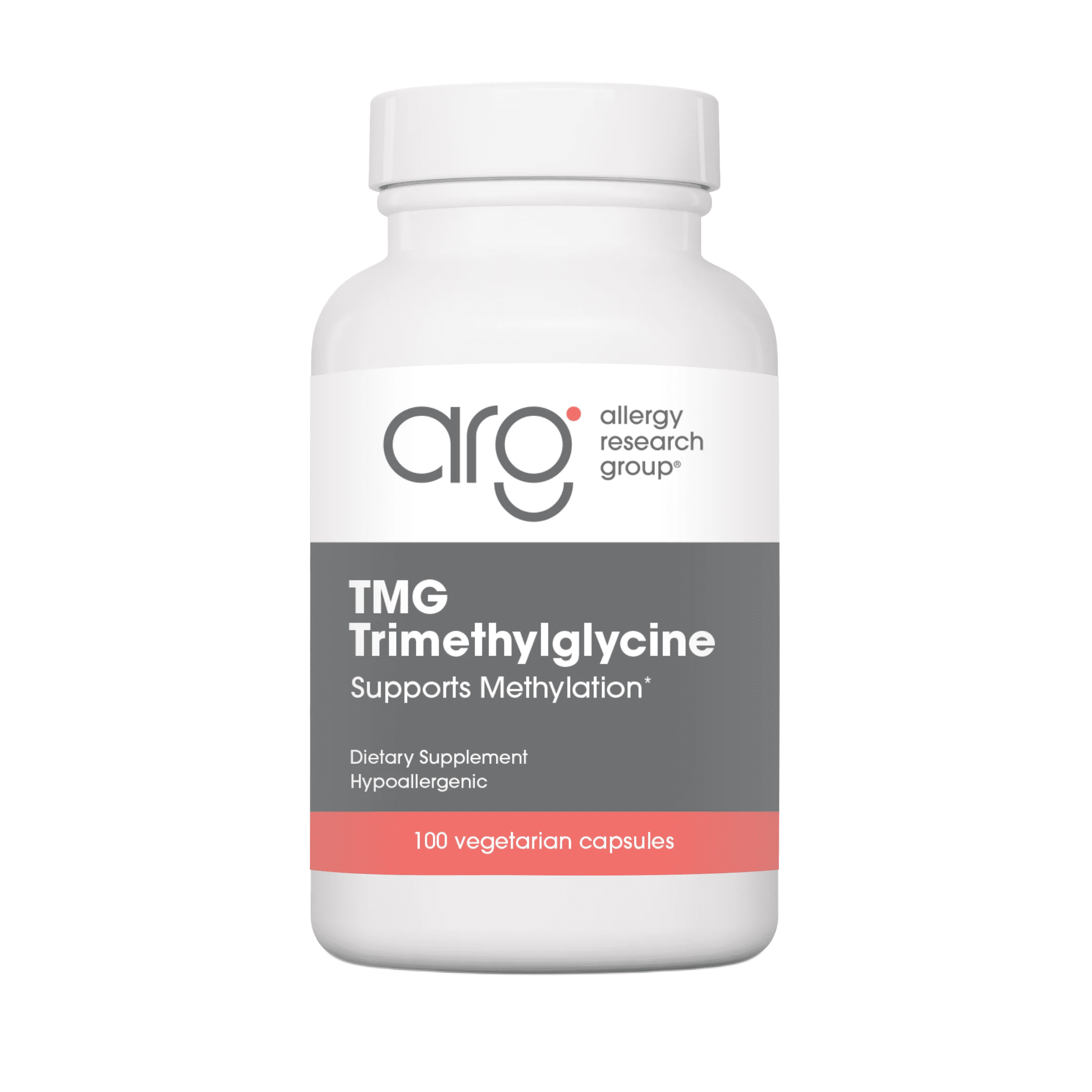 ARG TMG Trimethylglycine - Supports Cardiovascular & Liver Health - Delivers 750 mg Trimethylglycine per Serving - Vegetarian & Hypoallergenic - 100 Servings - 100 Capsules