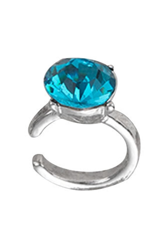 Allergy Resistant Alloy Ear Cuff With Cubic Zirconia Stones Without Piercing Clip On Design For Sensitive Skin