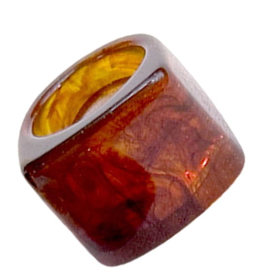 Allergy Resistant Retro Resin Jewelry Modern Geometric Ring Sturdy Lightweight Unisex Gift Minimalist Resin Band