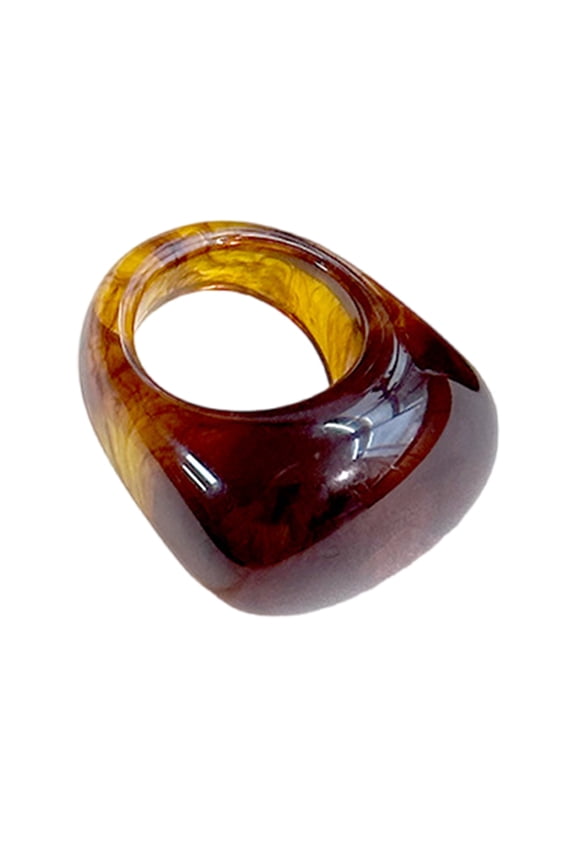 Allergy Resistant Retro Resin Jewelry Modern Geometric Rings Sturdy Lightweight Unisex Gift Minimalist Resin