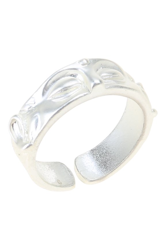Allergy Rings Adjustable Buddhas Half Face Shaped Open Rings Buddhist Finger Rings Ornament Handmade Jewelry