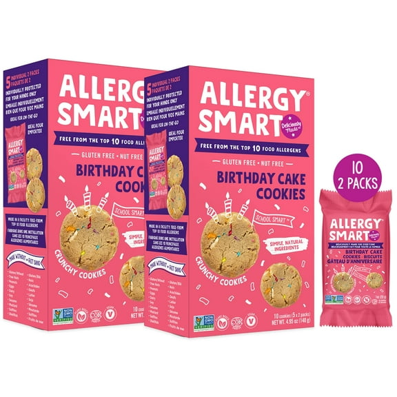 Allergy Smart Birthday Cake Cookies 4.95 oz (Pack Of 6)
