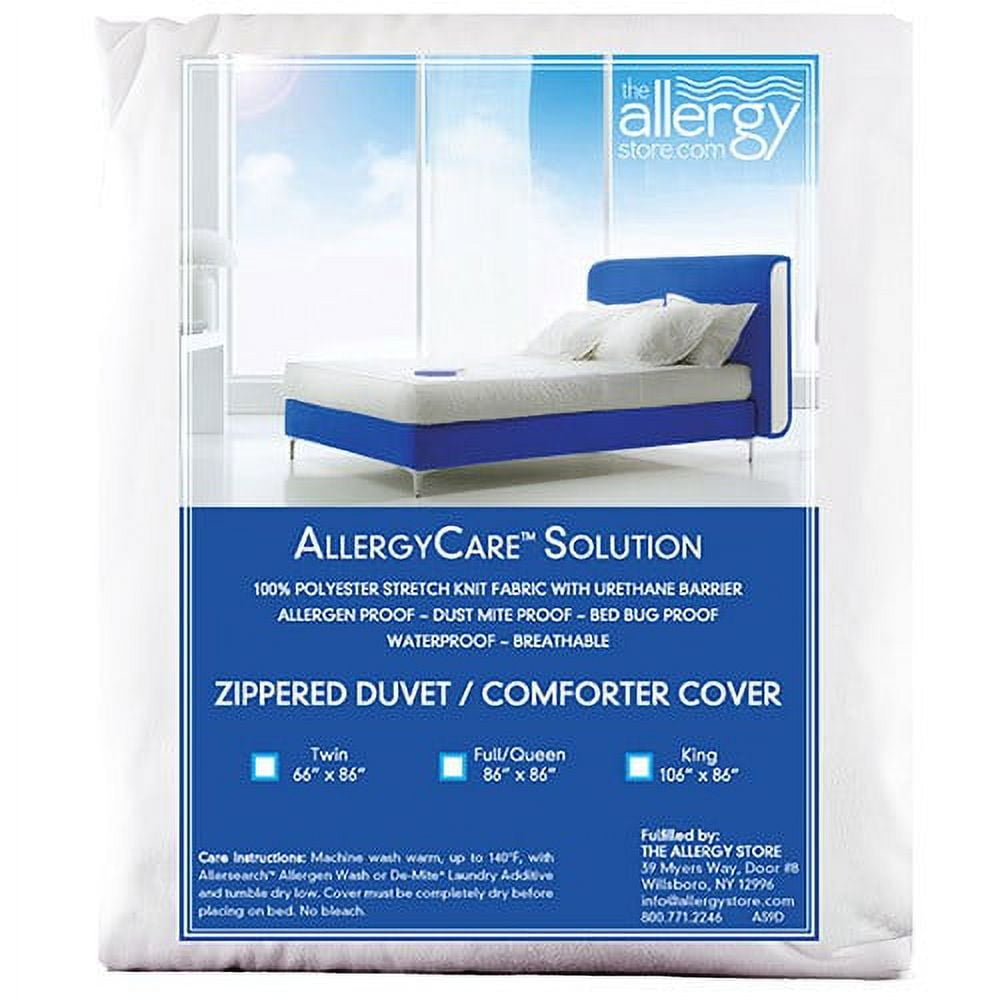 Allergy Store AllergyCare Solution Stretch Knit Comforter Cover Twin, 100 Polyester Allergy