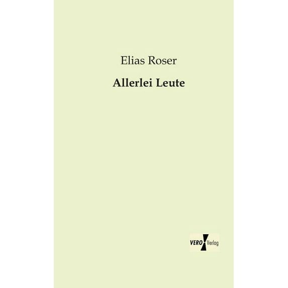 Allerlei Leute, (Paperback)