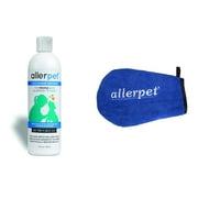 Allerpet Dog Dander Remover, 12oz Bottle + Bonus Pet Mitt Applicator to Easily Apply Solution to Your Pet - Scientifically Proven for Effective Dog Allergy Relief - Proudly USA Made