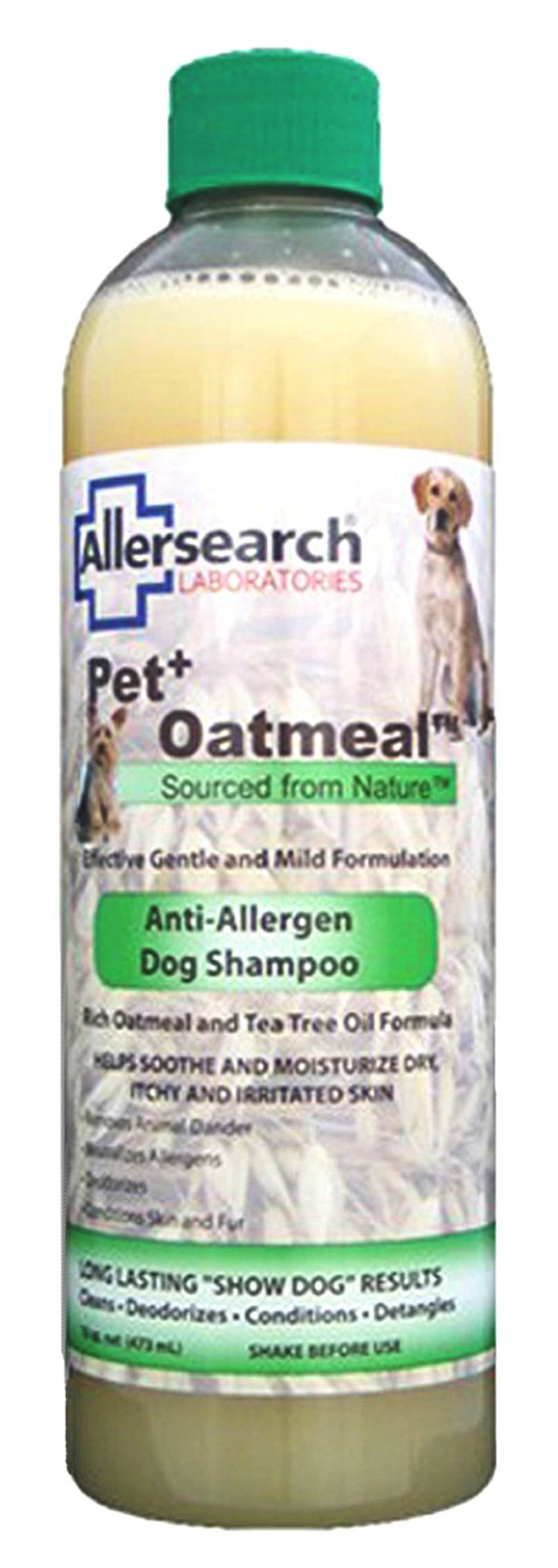 Allersearch Pet+ Oatmeal Anti-Allergen Dog Shampoo 16 oz