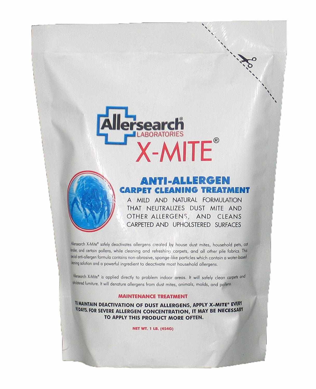Allersearch X-Mite Anti-Allergen Moist Powder Carpet Cleaner