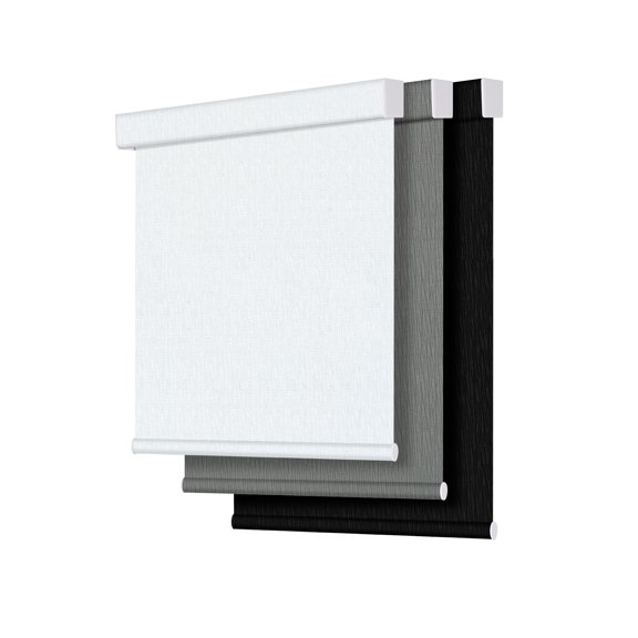 Allesin zen Blackout Roller Shades for Windows (Linen White40x72),Cordless,Free-Stop,UV Protection,Block All Lights,Square Cassette Covered Matching Fabric, Shades for Bedroom, Office, Living Room