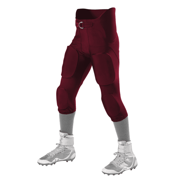 Alleson Adult Integrated Football Pant Maroon Small