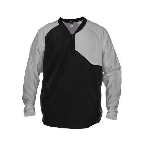 Alleson Athletic 3JLS21Y Baseball Batter Jacket - Black Gray