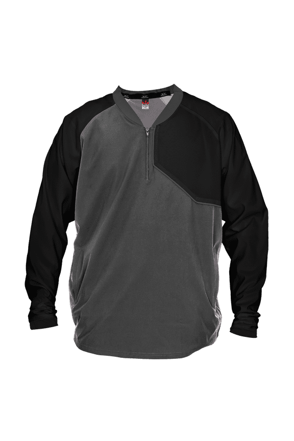 3JLS21Y Baseball Batter Jacket - Charcoal Solid Black