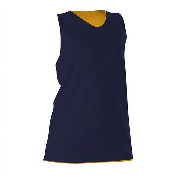 Alleson Athletic 506CRW Women's Reversible Racerback Tank - Navy Light Gold