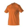thumbnail image 1 of Alleson Athletic 522MMY Youth Baseball 2 Button Henley Jersey - Orange, 1 of 1