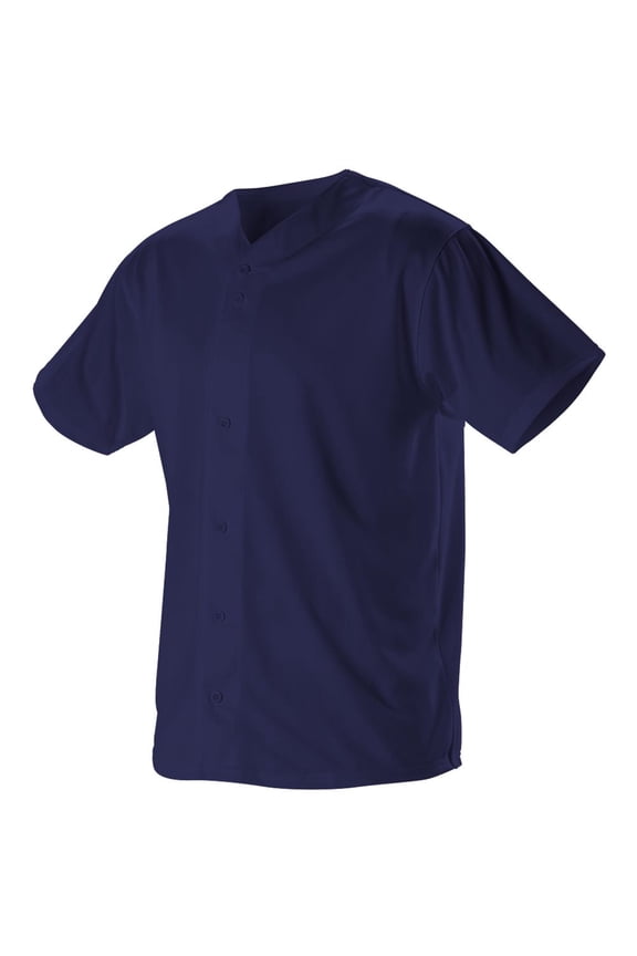 52MBFJ Adult Full Button Lightweight Baseball Jersey - Navy