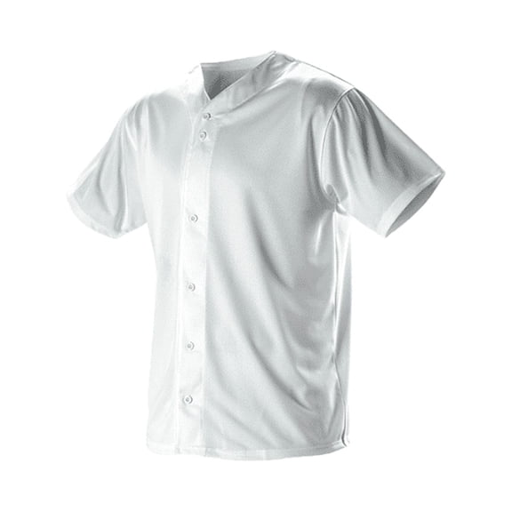 Alleson Athletic 52MFFJ Adult Faux Mesh Baseball Jersey - White