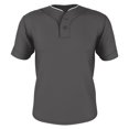thumbnail image 1 of Alleson Athletic 52MTHJY Youth Two Button Mesh Baseball Jersey with Piping - Charcoal Solid White, 1 of 3